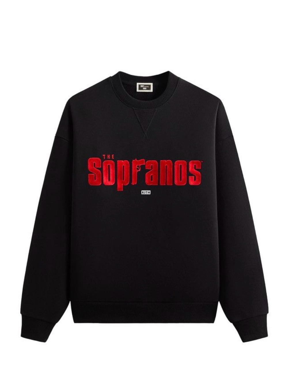 Kith Black Crewneck Sweater With Red 'Sopranos' Logo